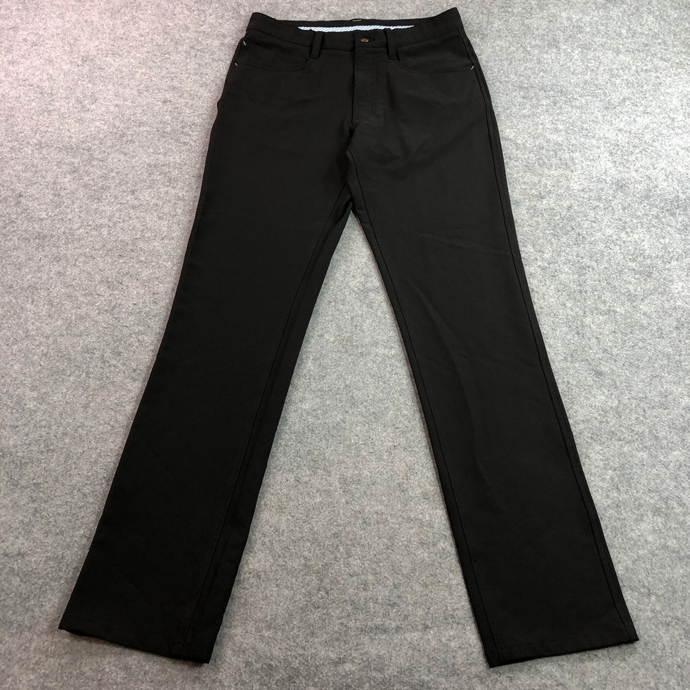 FootJoy Mens Golf Pants 30x34 Black Athletic Fit Stretch Performance
